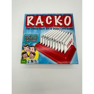 Winning Moves Rack-O Card Game Family Classic Retro Rack Em and Score Red Blue
